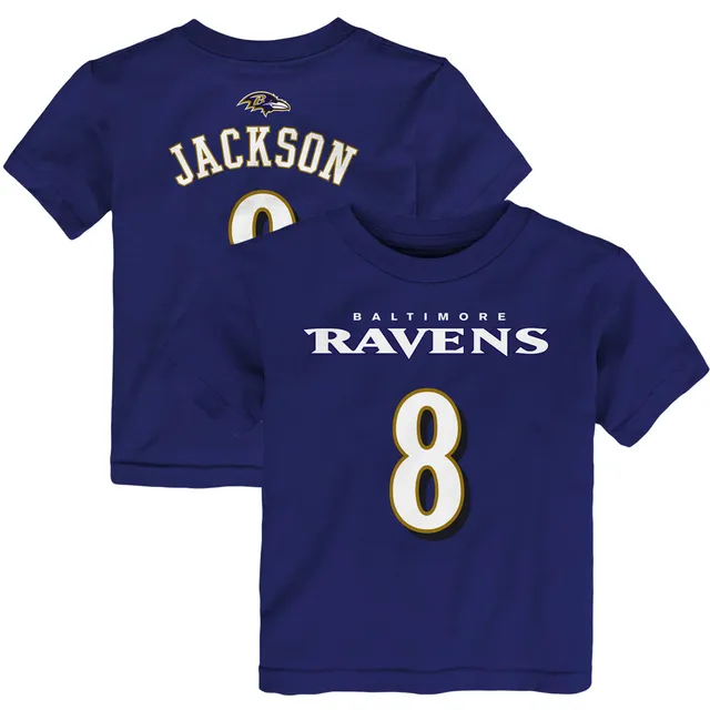 Lamar Jackson Baltimore Ravens Youth Mainliner Name & Number Long