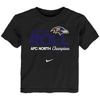 Toddler Nike Black Baltimore Ravens 2024 AFC North Division Champions Locker Room Trophy Collection T-Shirt