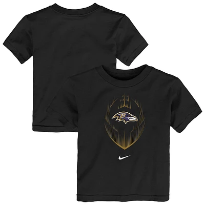 T-shirt Nike Legend Icon Performance pour tout-petits, noir, des Baltimore Ravens