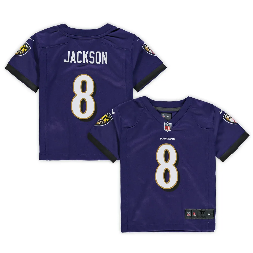 Maillot de match Nike Lamar Jackson violet des Ravens Baltimore pour tout-petit