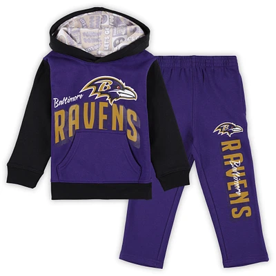 Toddler Purple Baltimore Ravens Coin Toss Pullover Fleece Hoodie & Pants Set