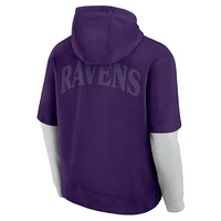 Unisex Fanatics  Purple Baltimore Ravens Sleek Elements Pullover Hoodie