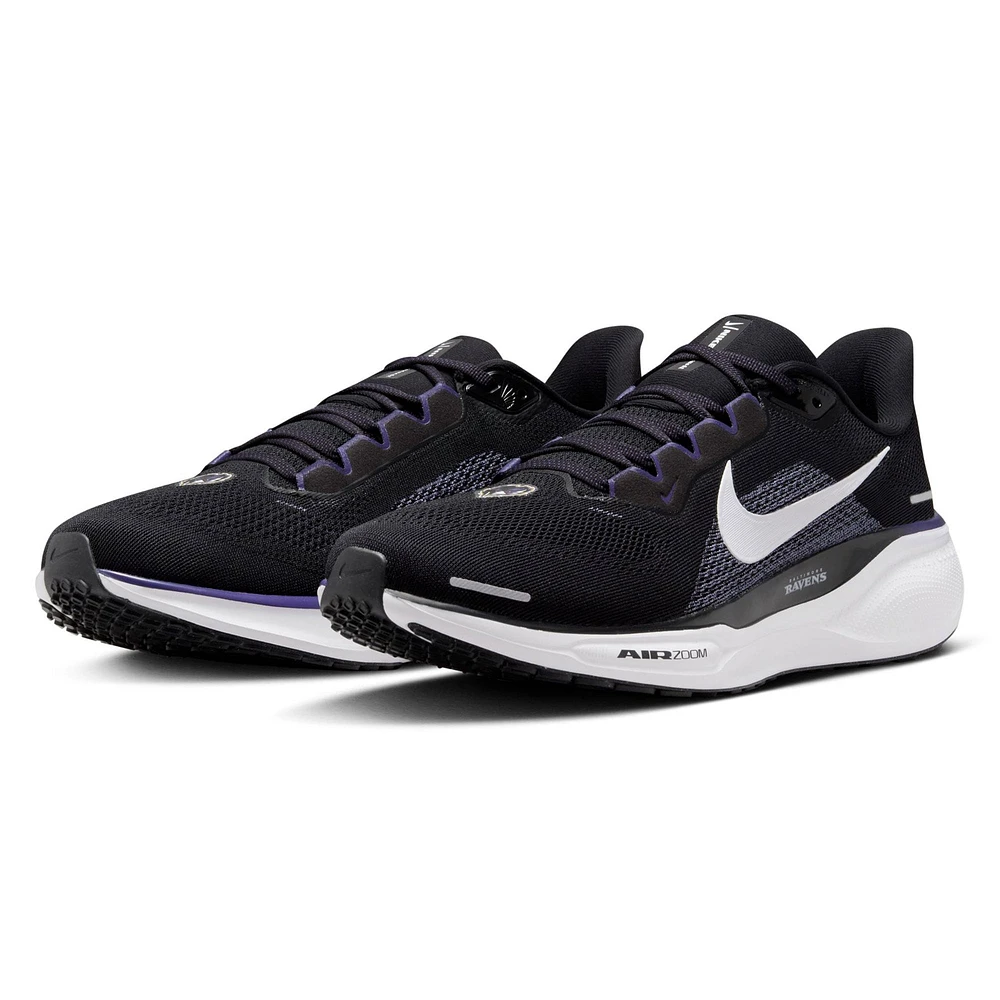 Chaussures de course unisexes Nike Zoom Pegasus 41 noires des Baltimore Ravens