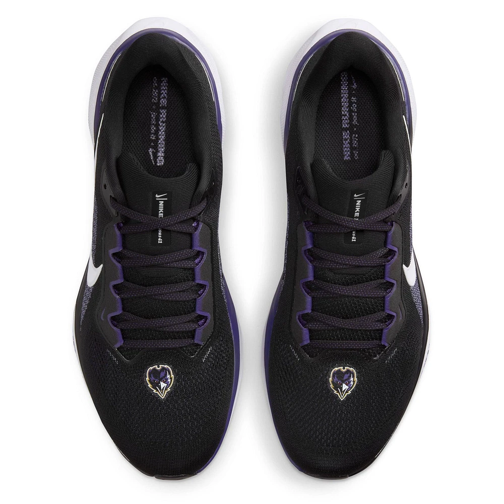 Chaussures de course unisexes Nike Zoom Pegasus 41 noires des Baltimore Ravens