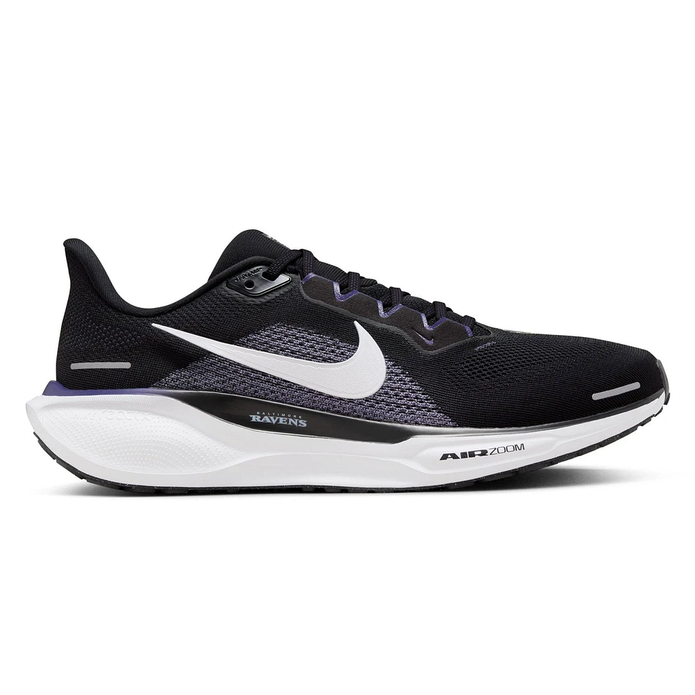 Chaussures de course unisexes Nike Zoom Pegasus 41 noires des Baltimore Ravens