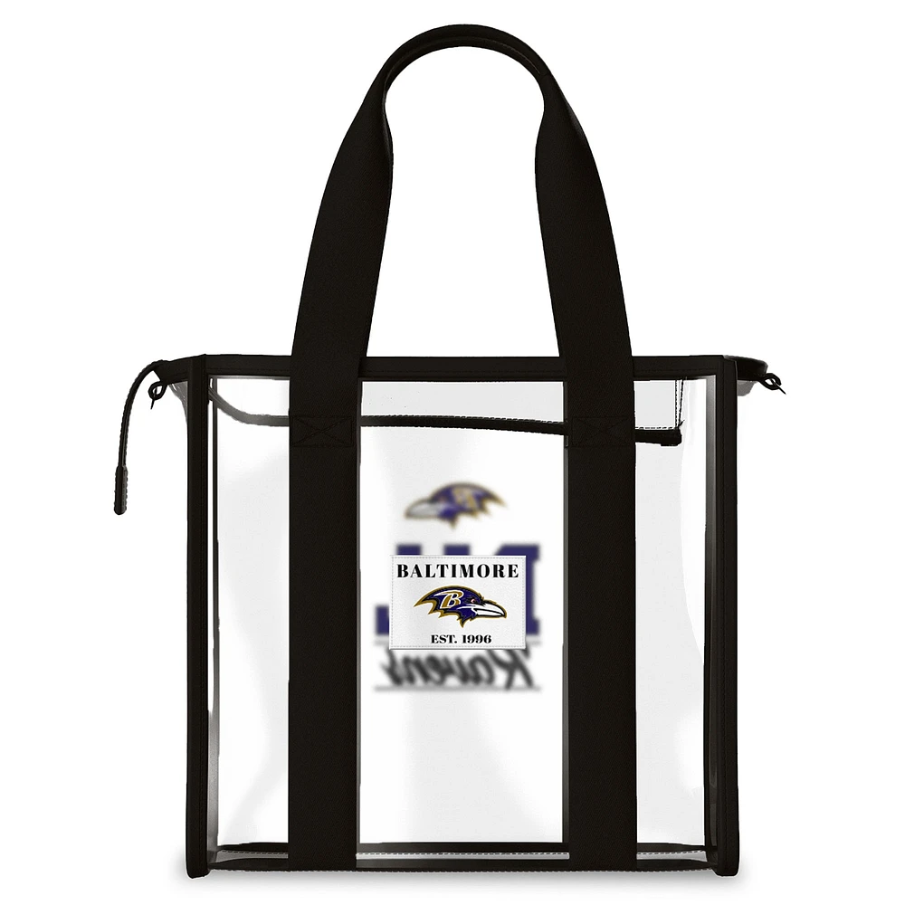 Sac fourre-tout WEAR by Erin Andrews Baltimore Ravens Stadium avec bordure aux couleurs de l'équipe