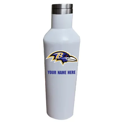 Baltimore Ravens 17oz. Personalized Infinity Stainless Steel Water Bottle - White