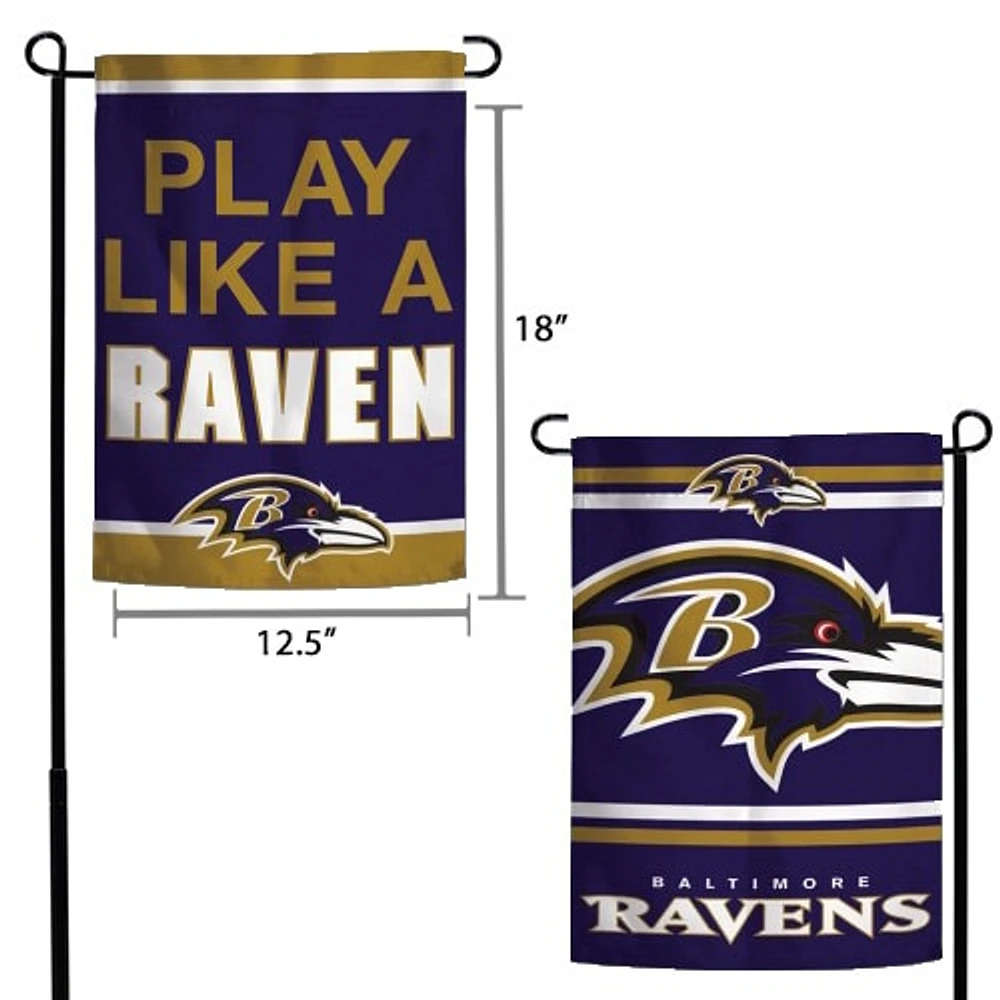 WinCraft Baltimore Ravens 12" x 18" Slogan Two-Sided Garden Flag