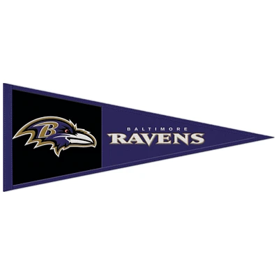 WinCraft Baltimore Ravens Fanion avec logo principal en laine 13" x 32"