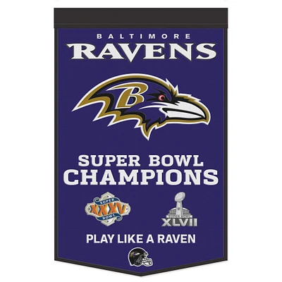 Bannière de championnat WinCraft Baltimore Ravens 24" x 38"