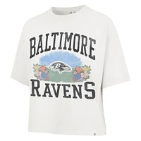 Women's '47  Natural Baltimore Ravens Florentina Montauk Cropped T-Shirt