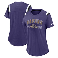 Women's Nike  Purple Baltimore Ravens Historic Slub Fashion T-Shirt