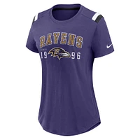 Women's Nike  Purple Baltimore Ravens Historic Slub Fashion T-Shirt