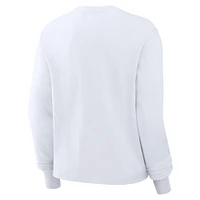 Women's Nike White Baltimore Ravens Essential Long Sleeve Boxy T-Shirt