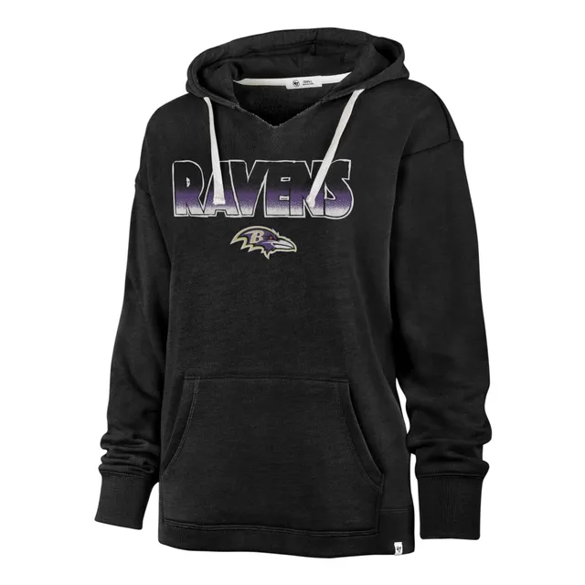 Women's '47 Oatmeal Baltimore Ravens Harper Pullover Hoodie Size: Small