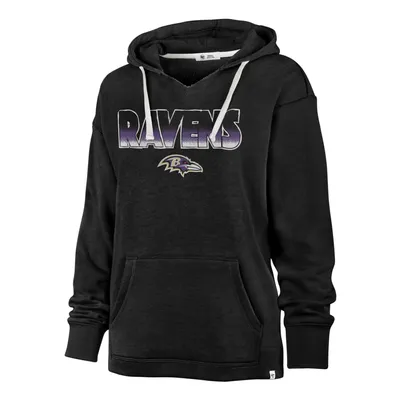 Baltimore Ravens '47 Women's Color Rise Kennedy Pullover Hoodie - Black