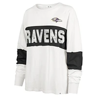 Women's '47 Cream Baltimore Ravens Clubhouse Pride Taylor Long Sleeve T-Shirt