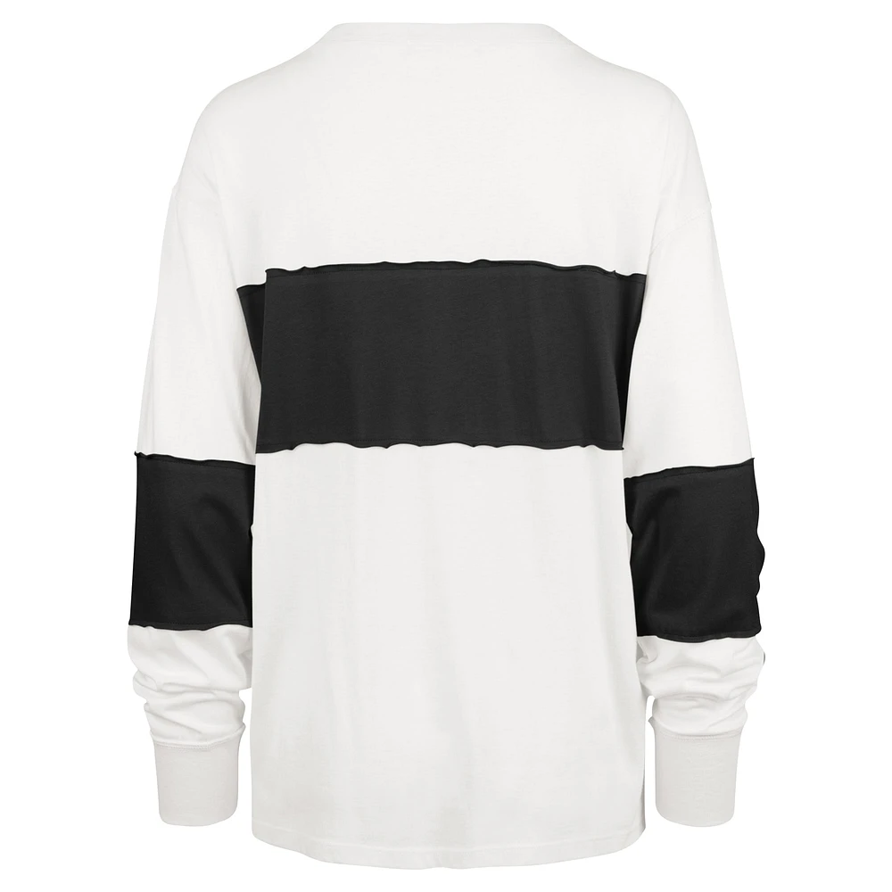Women's '47 Cream Baltimore Ravens Clubhouse Pride Taylor Long Sleeve T-Shirt