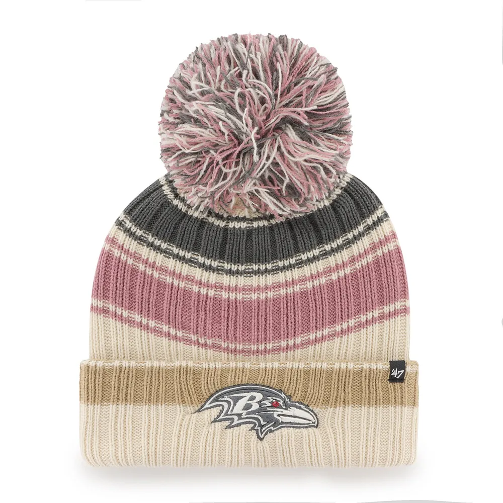 Lids Baltimore Ravens '47 Women's Daphne Cuffed Knit Beanie with Pom -  Cream