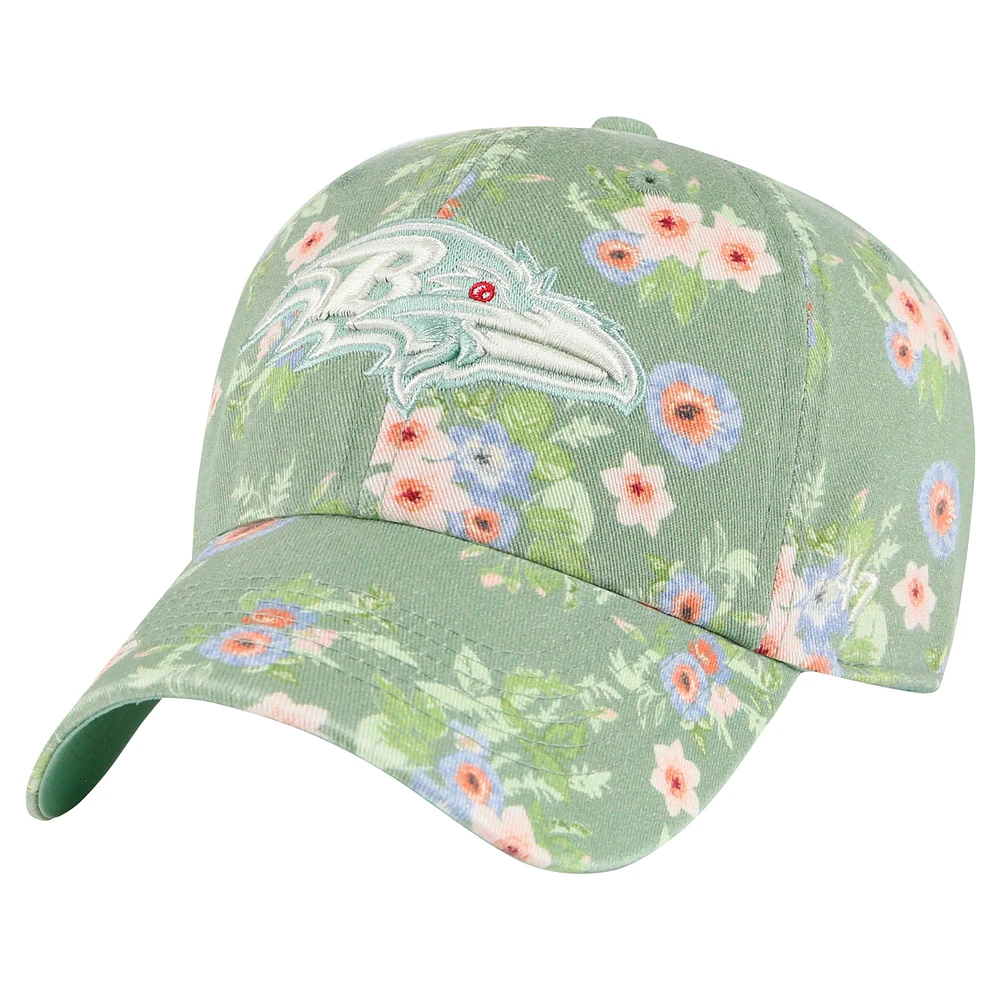 Casquette ajustable Meadow Garden Clean Up pour femme, modèle vert Baltimore Ravens '47