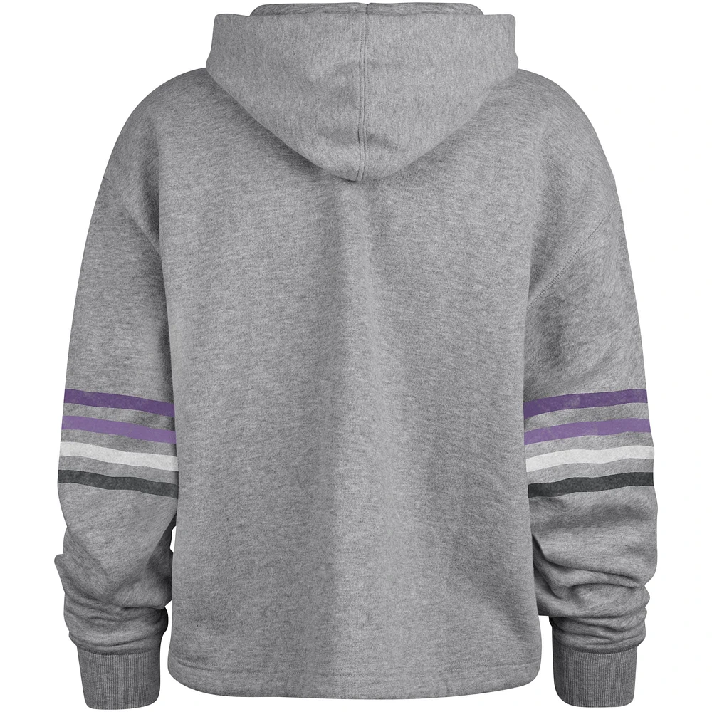 Women's '47 Heather Gray Baltimore Ravens Upland Bennett Pullover Hoodie