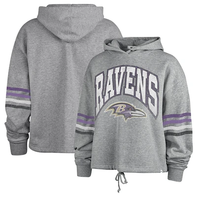 Sweat à capuche '47 Heather Grey Baltimore Ravens Upland Bennett pour femmes