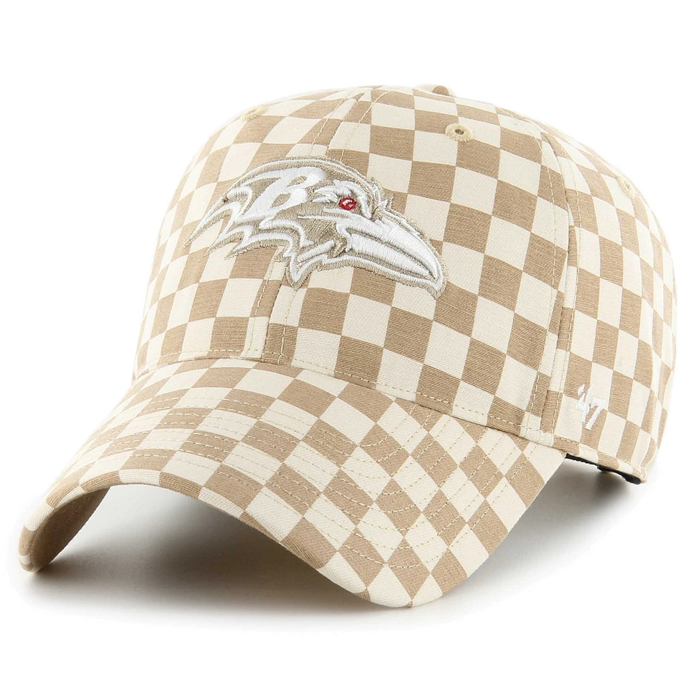 Casquette réglable '47 Tan Baltimore Ravens Vibe Check Clean Up pour femmes