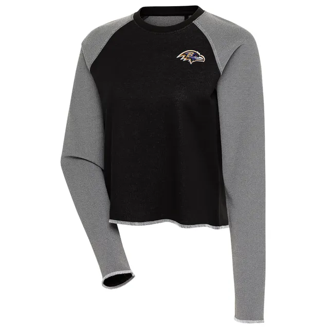 Women's New Era Purple Baltimore Ravens Crop Long Sleeve T-Shirt