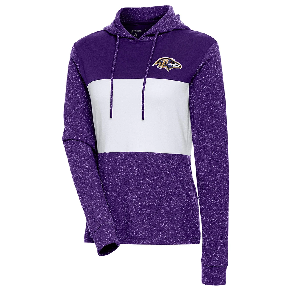 Women's Antigua Purple Baltimore Ravens Wicket Pullover Hoodie