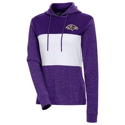 Women's Antigua Purple Baltimore Ravens Wicket Pullover Hoodie