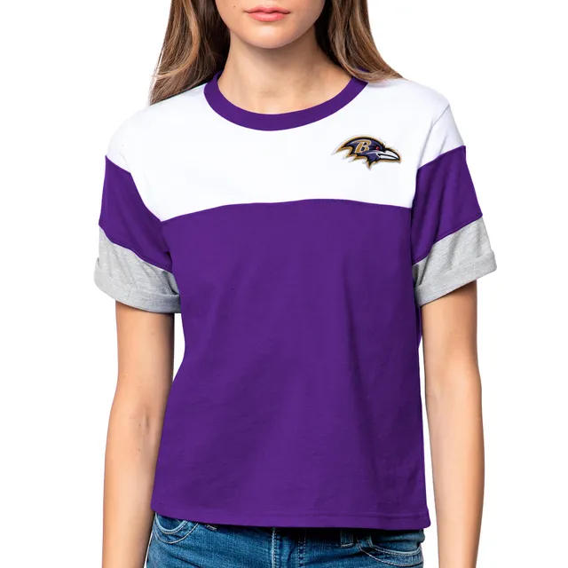 Women's Fanatics Branded Purple/Black Baltimore Ravens Ombre Long Sleeve  T-Shirt