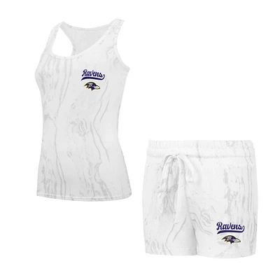 Ensemble de nuit Concepts Sport Baltimore Ravens Quartz Hacci en tricot pour femmes