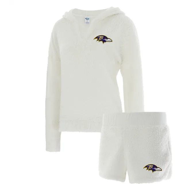 Lids Arizona Cardinals Concepts Sport Women's Fluffy Hoodie Top & Shorts  Set - Cream