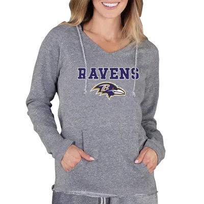 Baltimore Ravens Concepts Sport Women's Mainstream Hooded Long Sleeve V-Neck Top - Gray