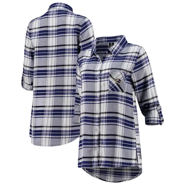 Green Bay Packers Concepts Sport Women's Plus Size Mainstay Flannel  Full-Button Long Sleeve Nightshirt - Green