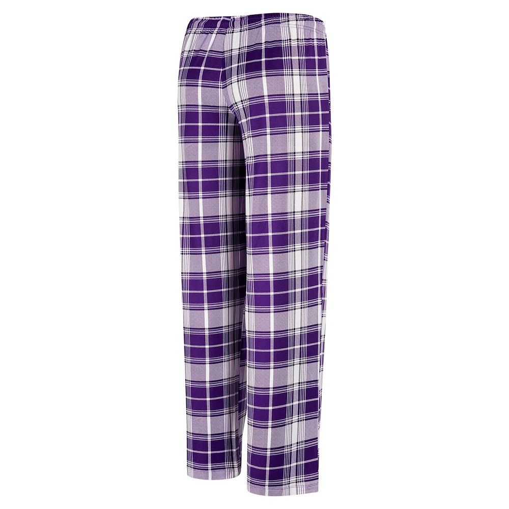 Women's Concepts Sport Purple Baltimore Ravens Ashford Plaid Knit Pants