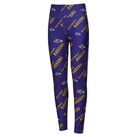 Women's Concepts Sport Purple Baltimore Ravens Breakthrough Allover Print Knit Sleep Leggings