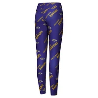 Women's Concepts Sport Purple Baltimore Ravens Breakthrough Allover Print Knit Sleep Leggings