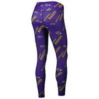 Women's Concepts Sport Purple Baltimore Ravens Breakthrough Allover Print Lounge Leggings