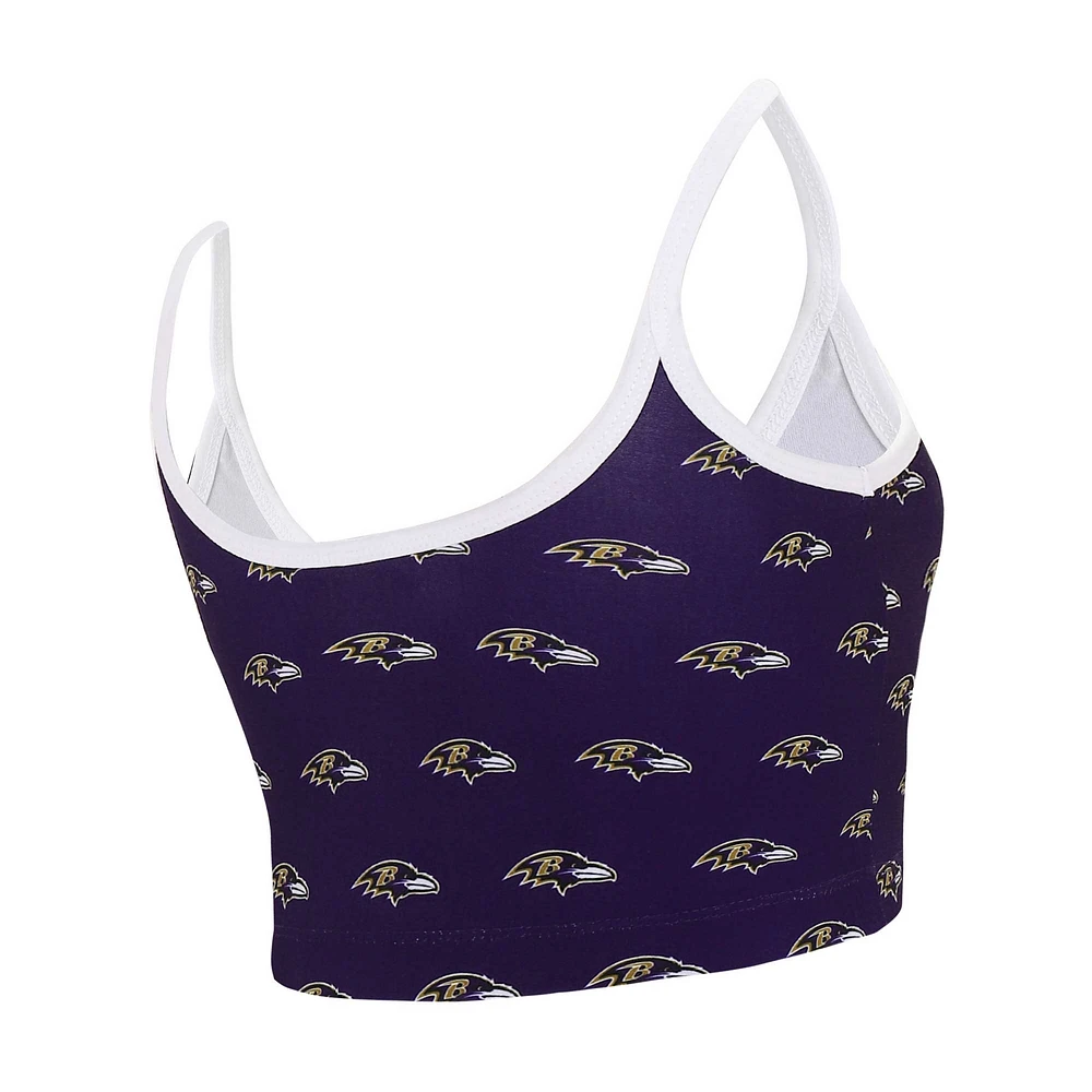 Bralette de salon jauge Concepts Sport violet Baltimore Ravens pour femmes