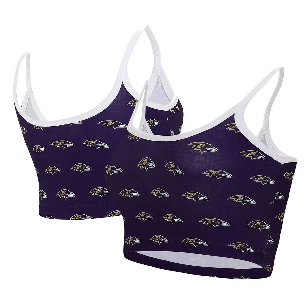 Bralette de salon jauge Concepts Sport violet Baltimore Ravens pour femmes