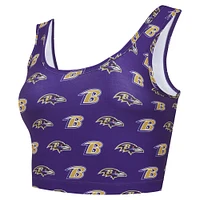 Women's Concepts Sport Purple Baltimore Ravens Record Allover Print Bralette