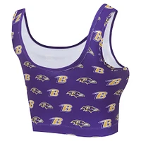 Women's Concepts Sport Purple Baltimore Ravens Record Allover Print Bralette