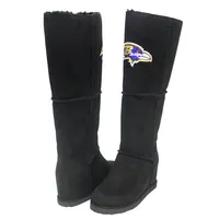 Baltimore Ravens Cuce Women's Suede Knee-High Boots - Black