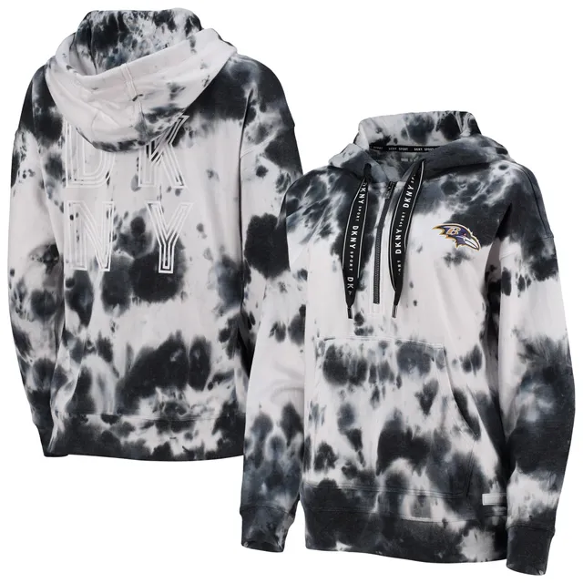 Pittsburgh Steelers New Era Women's Tie Dye Fleece Full-Zip Hoodie - Black