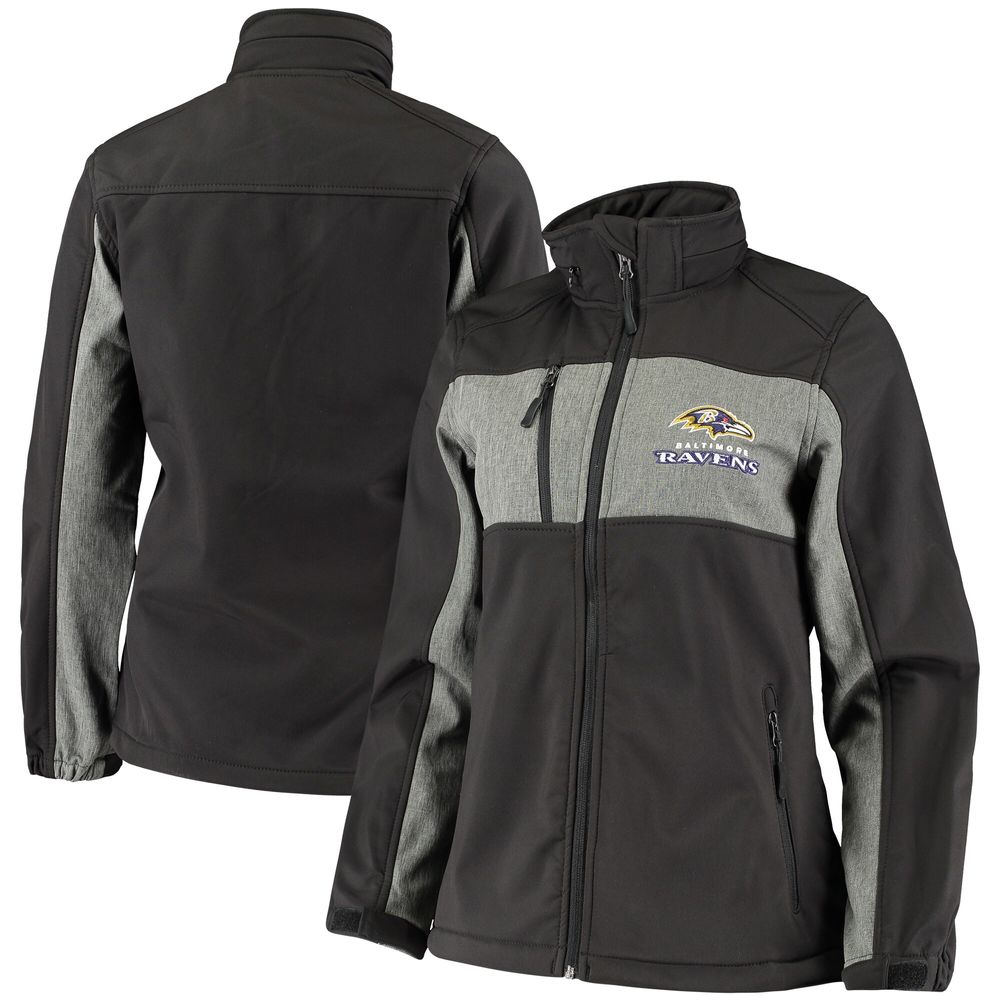 Women's Dunbrooke Black Baltimore Ravens Zephyr Softshell Full-Zip Jacket