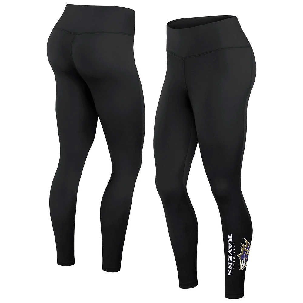 Women's Fanatics Black Baltimore Ravens Wordmark Stacked Leggings