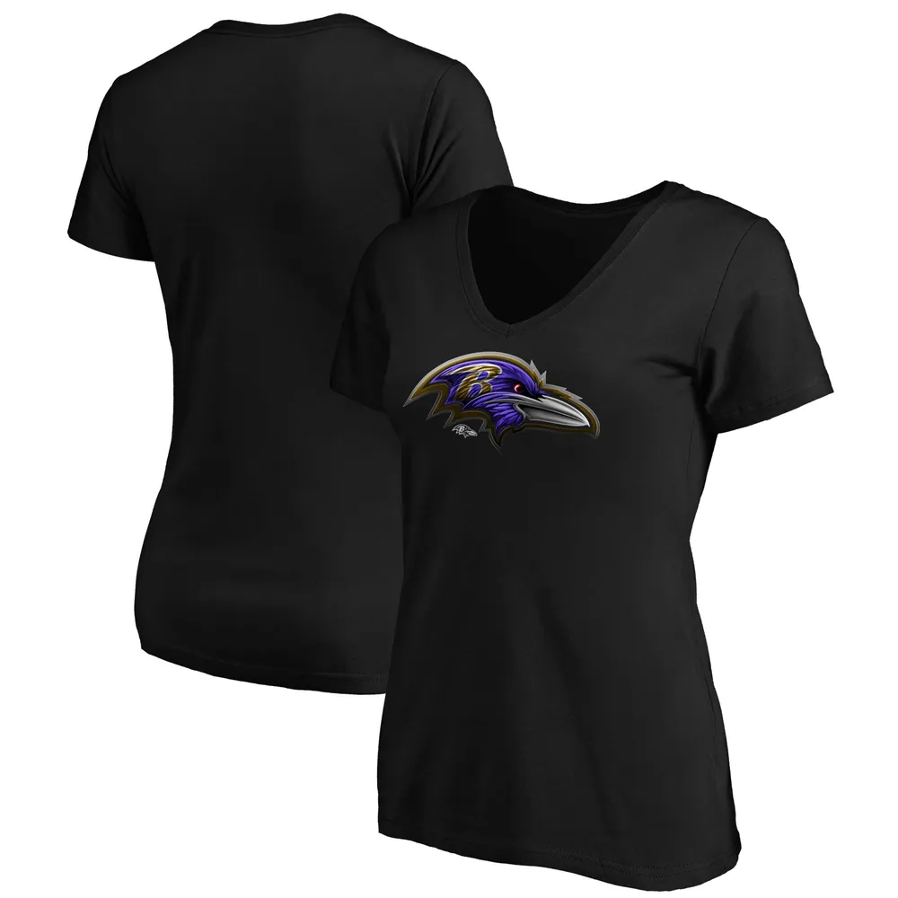 Lids Baltimore Ravens Fanatics Branded Women's Midnight Mascot Logo V-Neck  T-Shirt - Black