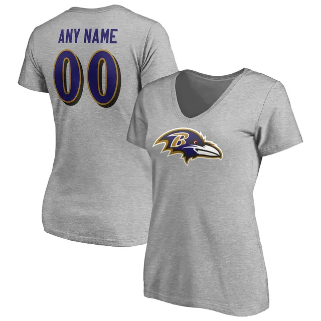 Women's Fanatics Branded Purple Baltimore Ravens Spirit Jersey Lace-Up V-Neck Long Sleeve T-Shirt