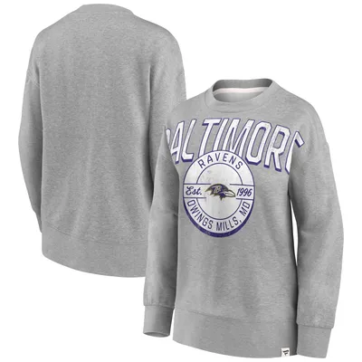 Women's Fanatics Branded Heathered Gray Dallas Cowboys Plus Size Lace-Up  Pullover Hoodie